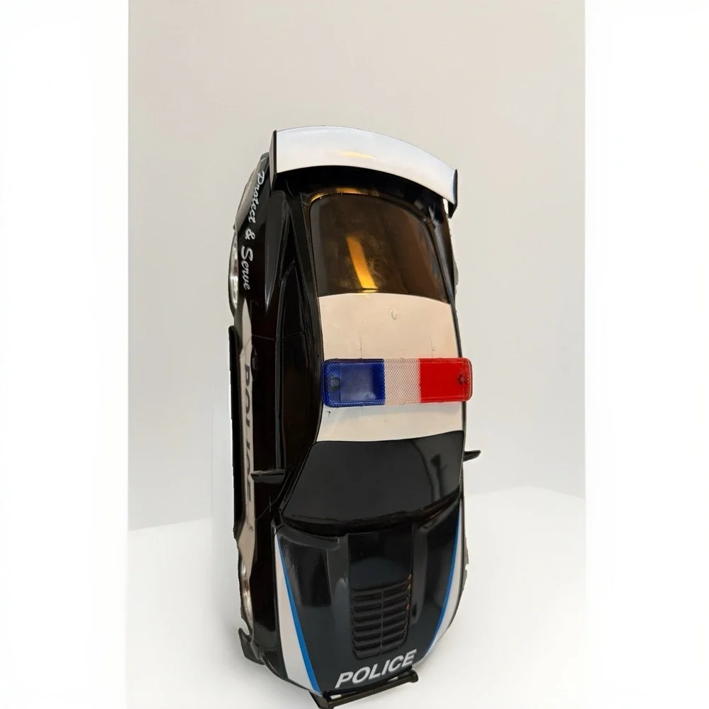 Police Car Toy Sports Car Black White with Lights Sound Diecast Kids Boys